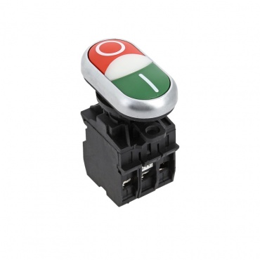 Кнопка LA32HND красно-зеленая "Пуск-Стоп" с подсветкой 24В DC NO+NC EKF