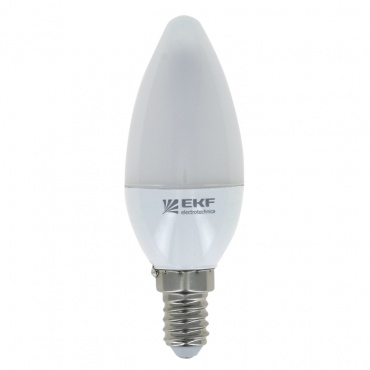 Лампа светодиодная FLL-C35 3W 4000К E14 EKF Simple