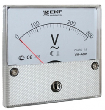VM-A801 аналоговый на панель (80х80) круглый вырез 300В прямое подкл. EKF