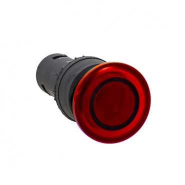 Кнопка SW2C-MD красная с подсветкой NO+NC Грибок EKF